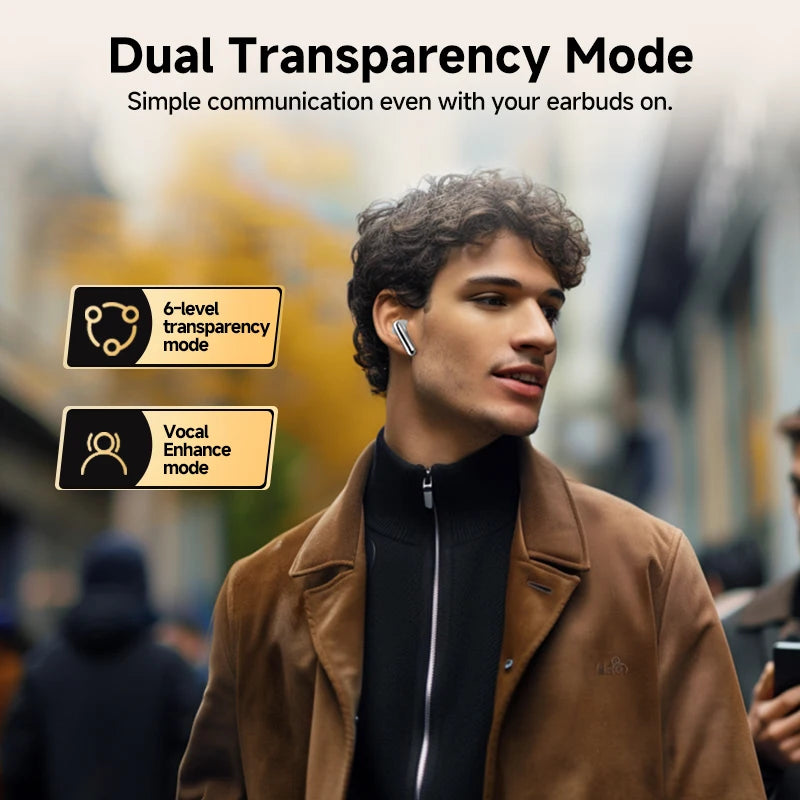 QCY MeloBuds Pro سماعات أذن لاسلكية هجينة وخاصية إلغاء الضوضاء النشطة 46dB بلوتوث 5.3 LDAC صوت عالي الدقة 34H