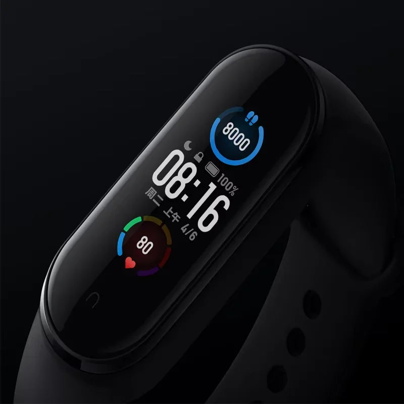 Original Xiaomi Mi Band 6 CN Edition Smart Band Phone Kit Fitness Tracker Bluetooth Smart Heart Rate Monitoring Sports Band