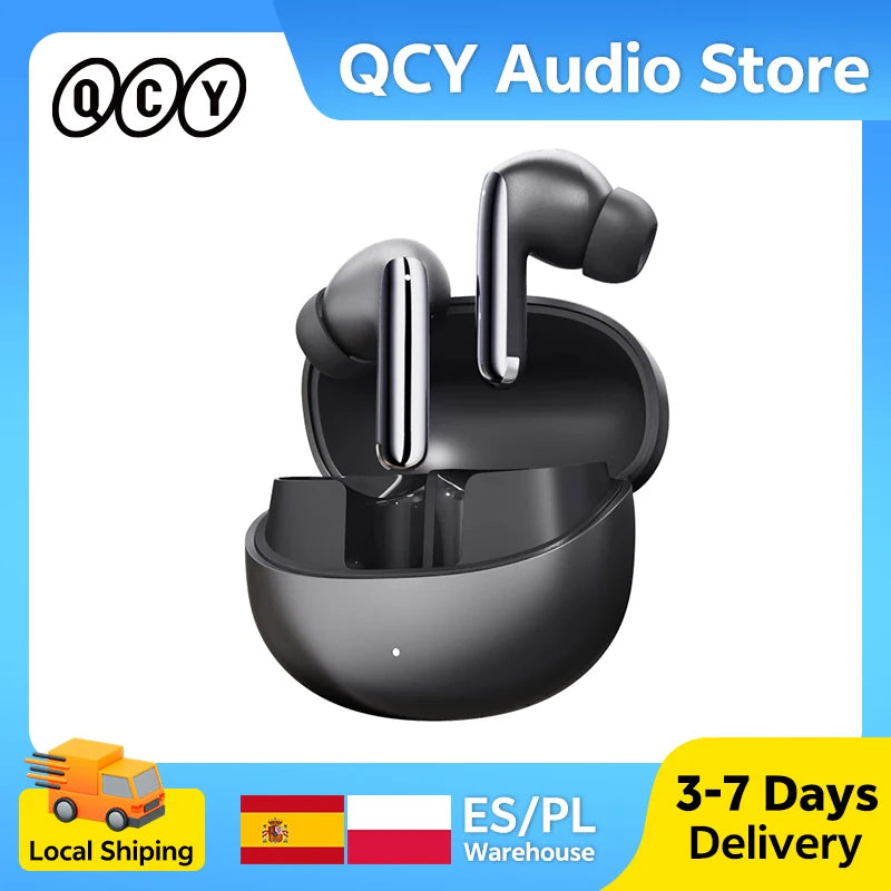 QCY MeloBuds Pro سماعات أذن لاسلكية هجينة وخاصية إلغاء الضوضاء النشطة 46dB بلوتوث 5.3 LDAC صوت عالي الدقة 34H