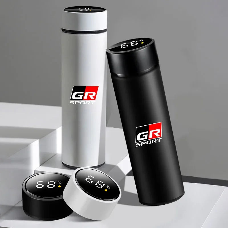500ml Stainless Steel Car Emblem Intelligent Temperature Cup Coffee Cup For Toyota GR Sport Gazoo Racing Yaris 86 Corolla Hilux