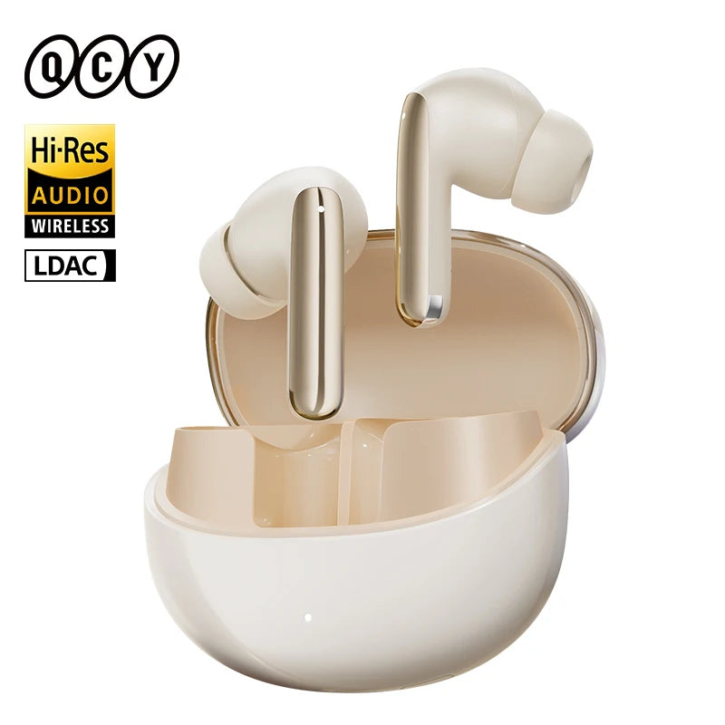 QCY MeloBuds Pro سماعات أذن لاسلكية هجينة وخاصية إلغاء الضوضاء النشطة 46dB بلوتوث 5.3 LDAC صوت عالي الدقة 34H