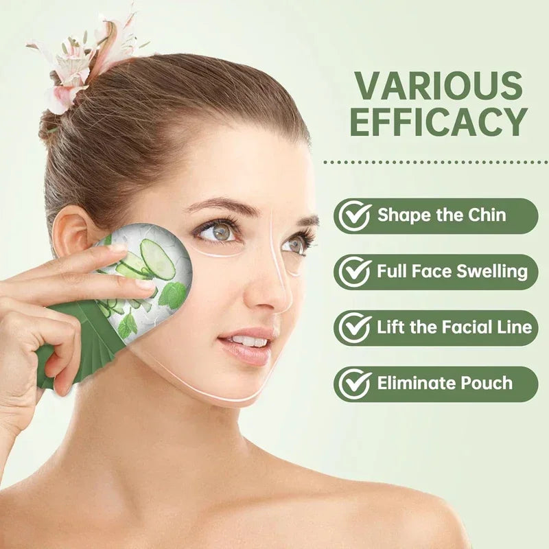 Facial massager 1PCS Ice Face Roller Ice Cube Beauty Massage Silicone Ice Mold For Eye Puffiness Ice Facial Roller Shrink Pores