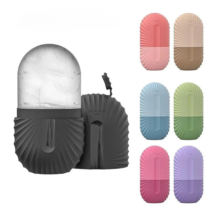Facial massager 1PCS Ice Face Roller Ice Cube Beauty Massage Silicone Ice Mold For Eye Puffiness Ice Facial Roller Shrink Pores