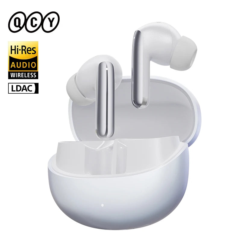 QCY MeloBuds Pro سماعات أذن لاسلكية هجينة وخاصية إلغاء الضوضاء النشطة 46dB بلوتوث 5.3 LDAC صوت عالي الدقة 34H